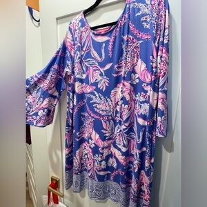 Floral Patterned Dress with Bell Sleeves